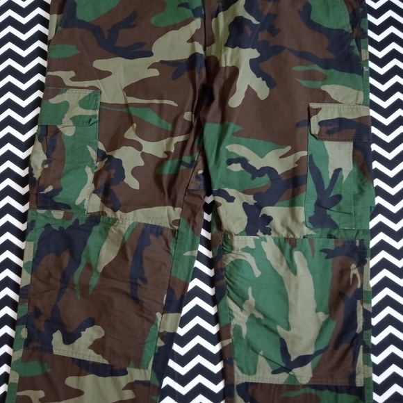ARMY MILITARY camo camouflage cargo hunting pants bdu plus men sz 46 x 30 - b5 - Picture 3 of 5